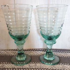 Pair of Vintage Glass Goblets